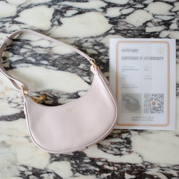 Celine Mini Smooth Calfskin Ava Shoulder Bag in Peony Gold HW w/ Entrupy COA - Picture 2 of 4